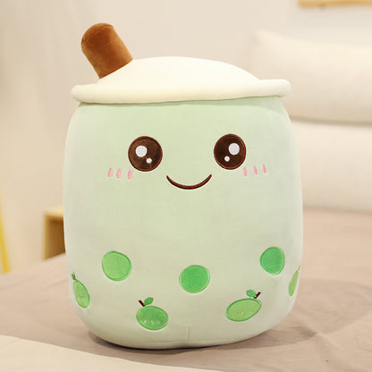 Squeeze, Cuddle, and Snuggle with the Sweetest Bubble Tea Buddy - Strawberry Milk Tea Plush