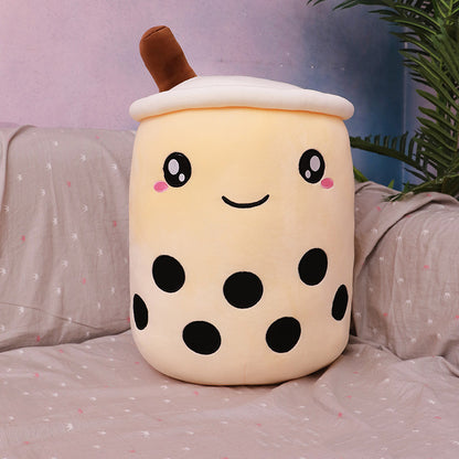 Squeeze, Cuddle, and Snuggle with the Sweetest Bubble Tea Buddy - Strawberry Milk Tea Plush