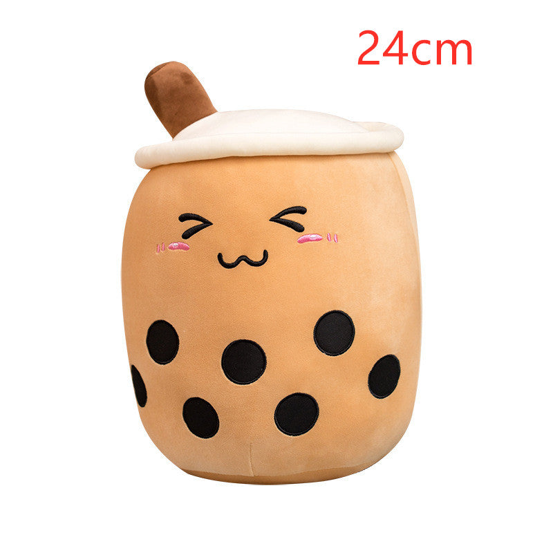 Squeeze, Cuddle, and Snuggle with the Sweetest Bubble Tea Buddy - Strawberry Milk Tea Plush