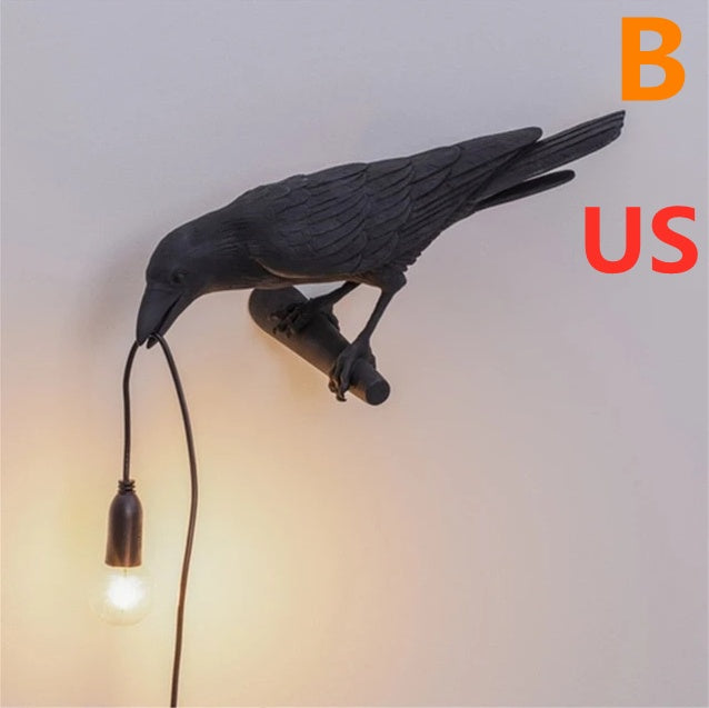 Auspicious Bird Resin Wall Lamp Decoration