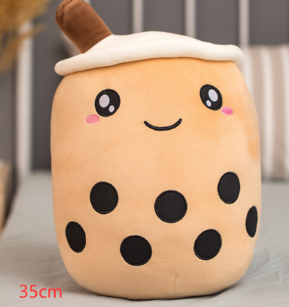 Squeeze, Cuddle, and Snuggle with the Sweetest Bubble Tea Buddy - Strawberry Milk Tea Plush