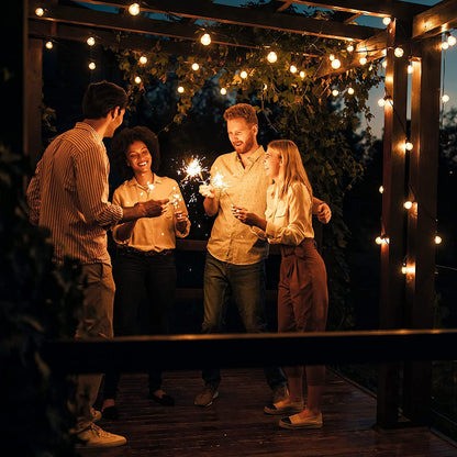 Let the Party Shine: 27Ft Solar-Powered Globe Lights with 4 Funky Lighting Modes and Unbreakable LED Bulbs!